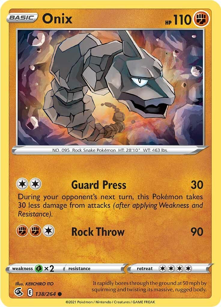 Check the actual price of your Onix 138/264 Pokemon card